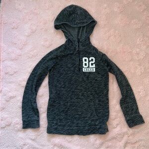 Girls DanSkin Size M 7/8 Gray Hooded Zip Cheerleading Long Sleeve Jacket